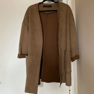 Zara Small Suede Jacket / Coat / Cardigan